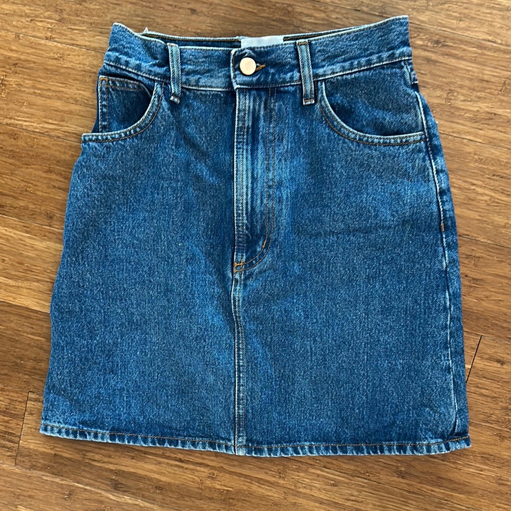 Goop Denim Blue Mini Skirt